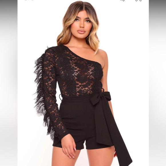 Fashion Nova Other - Romper One Shoulder Sz M